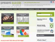 Tablet Screenshot of preventsuicidewi.org